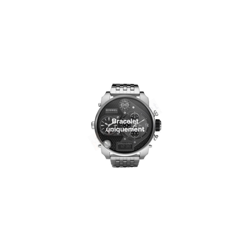Bracelet métal argent Diesel - MR DADDY / DZ7221 - DZ7260-Bracelet de montre-AtelierNet