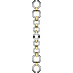 Bracelet acier bicolore Tissot - PINKY T084 / T605033867-Bracelet Montre Acier-AtelierNet