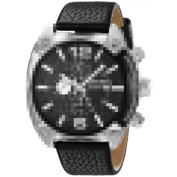 Bracelet cuir noir Diesel - OVERFLOW / DZ4341-Bracelet de montre-AtelierNet
