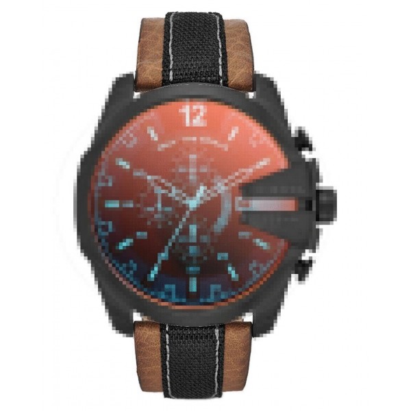 Bracelet cuir marron Diesel - MEGA CHIEF / DZ4305-Bracelet de montre-AtelierNet