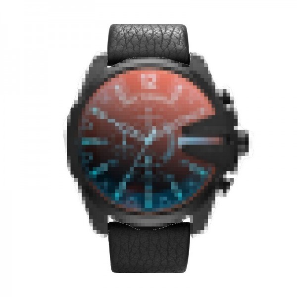 Bracelet cuir noir Diesel - MEGA CHIEF / DZ4323-Bracelet de montre-AtelierNet