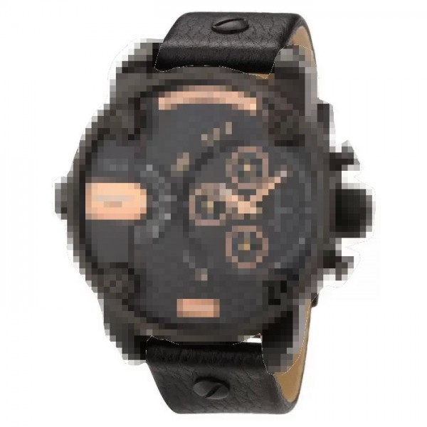 Bracelet cuir noir Diesel - LITTLE DADDY / DZ7291 - DZ7264 - DZ7257-Bracelet de montre-AtelierNet