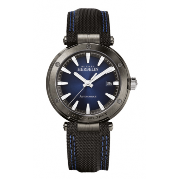 Bracelet caoutchouc bleu Michel Herbelin - NEWPORT AUTOMATIC - CONNECT 1668 / 21-217-CB-18-Bracelet de montre-AtelierNet