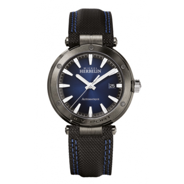 Bracelet caoutchouc noir Michel Herbelin - NEWPORT AUTOMATIC - CONNECT 1668 / 21-217-CA-18-Bracelet de montre-AtelierNet