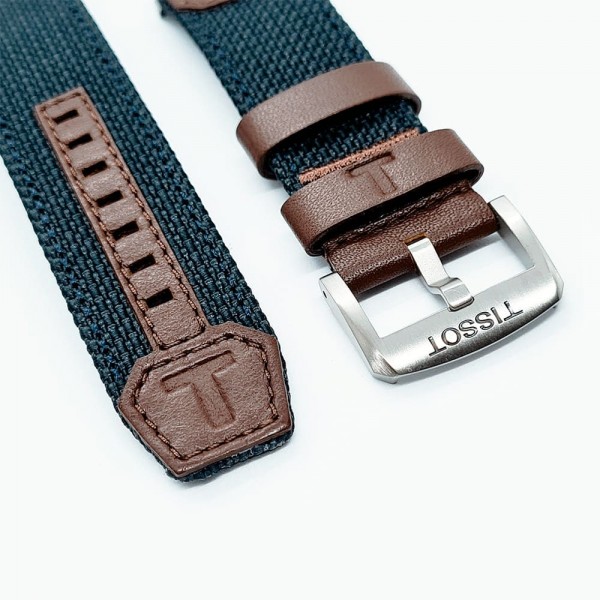 Bracelet tissu et cuir Tissot / T-TOUCH SOLAR / T604036911-Bracelets Nato-Tissu-AtelierNet