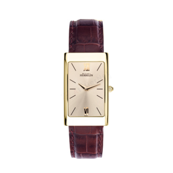 Bracelet cuir Michel Herbelin - GRAND PALAIS - 1160 / 17-160-MARO-14-Bracelet Montre Cuir-AtelierNet