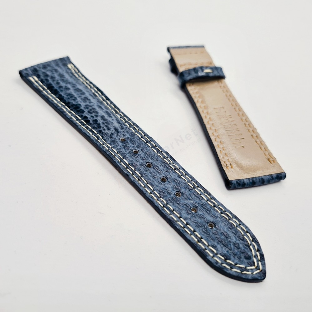 Bracelet montre en cuir pas cher façon requin de finition mat orange