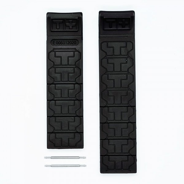 Bracelet silicone Tissot - T-RACE T472 / T610014610, T640015934, T603013676-Bracelet Montre Silicone / Caoutchouc-AtelierNet