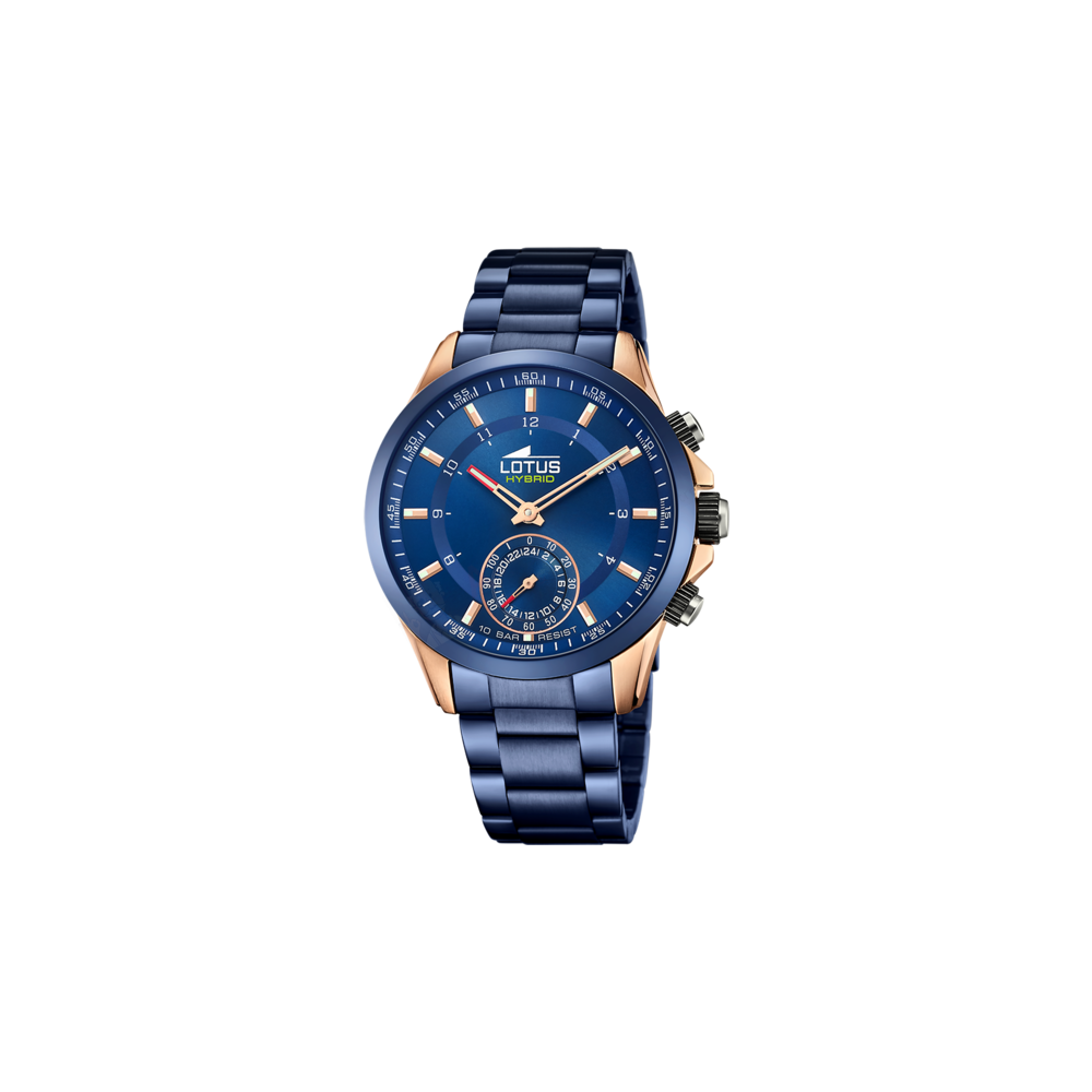 Lotus Connected Collection 18804/1 – Orologio Intelligente Uomo, Cassa 43 Mm In Acciaio Nero, Cinturino In Acciaio – Design Classico