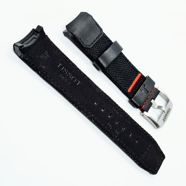 Bracelet tissu et cuir Tissot / T-TOUCH SOLAR / T604037684-Bracelet Montre Tissu-AtelierNet