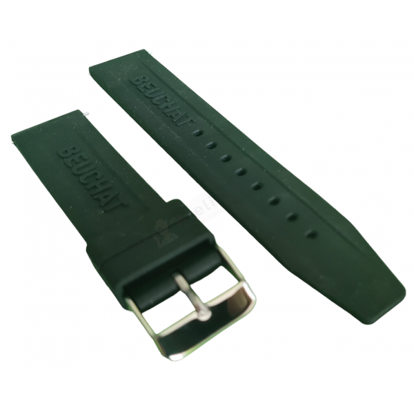 Bracelet silicone Beuchat - INTERCHANGEABLE / BEU-1950-80-82-1-Bracelet Montre Silicone / Caoutchouc-AtelierNet