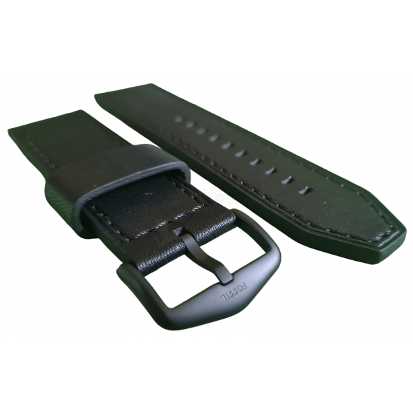 Bracelet cuir noir Fossil - NATE / JR1354 - JR1357 - 134XXXX - 25XXXX-Bracelet de montre-AtelierNet