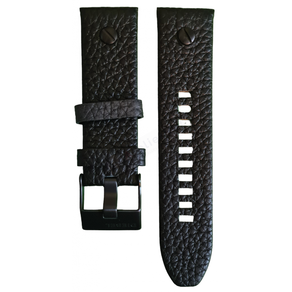 Bracelet cuir noir Diesel - LITTLE DADDY / DZ7291 - DZ7264 - DZ7257-Bracelet de montre-AtelierNet