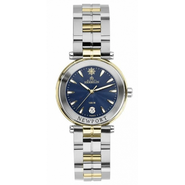 Bracelet acier bicolore Michel Herbelin - NEWPORT - 14285 / B-14285-A-Bracelet Montre Acier-AtelierNet