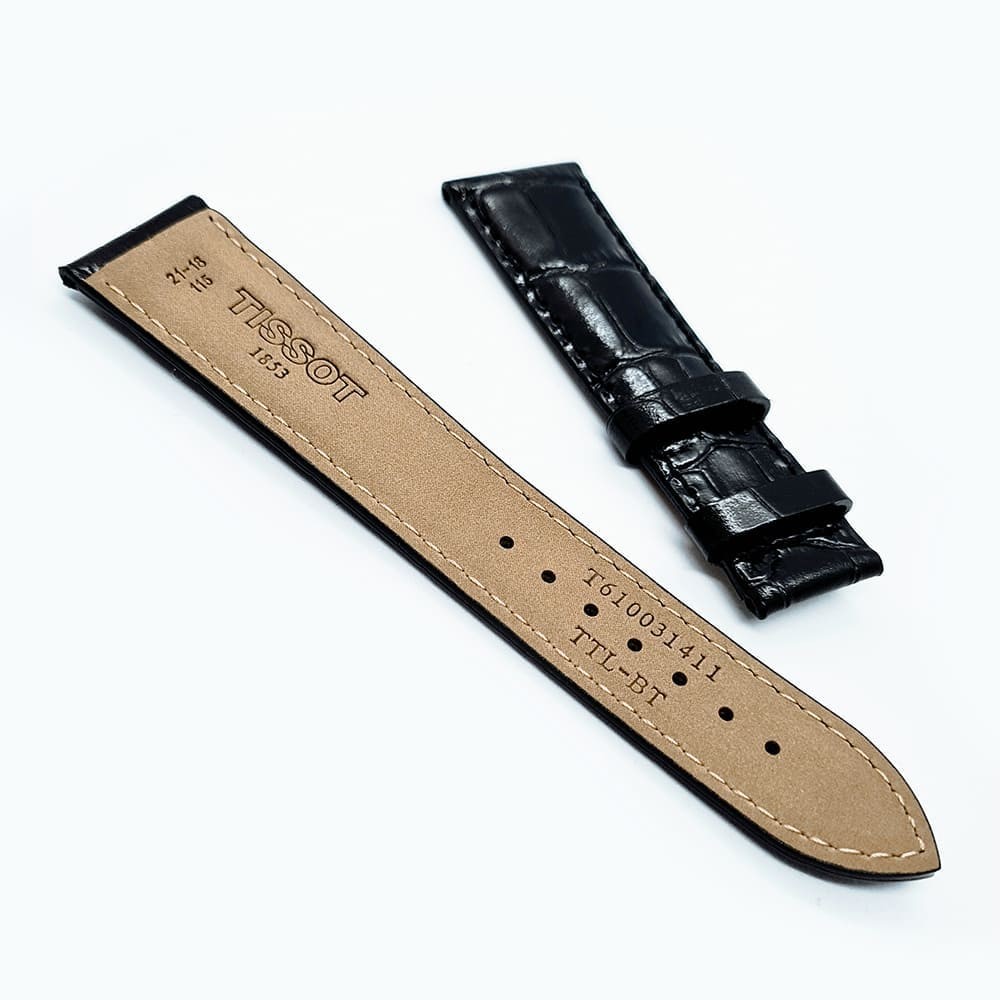 Bracelet Montre Vintage ZRC Cuir Crocodile - Largeur 12 Ou 16 Mm, Occasion