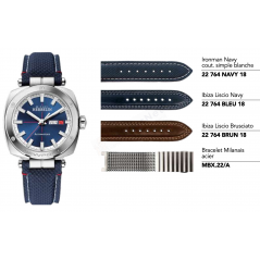 Bracelets Michel Herbelin - NEWPORT HERITAGE - 1764 / Ironman Navy couture simple blanche 22-764-NAVY-18