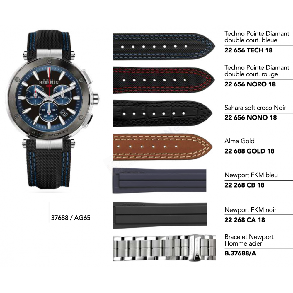 Bracelets Michel Herbelin - NEWPORT - 37688 / 37688-AG65-Bracelet de montre-AtelierNet