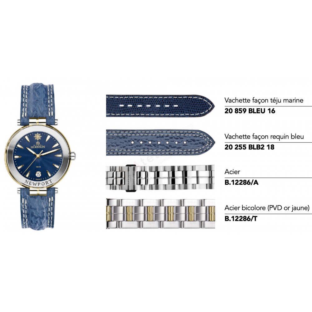 Bracelets Michel Herbelin - NEWPORT / 12255 - 18857 - 32455 - 12286-Bracelet de montre-AtelierNet
