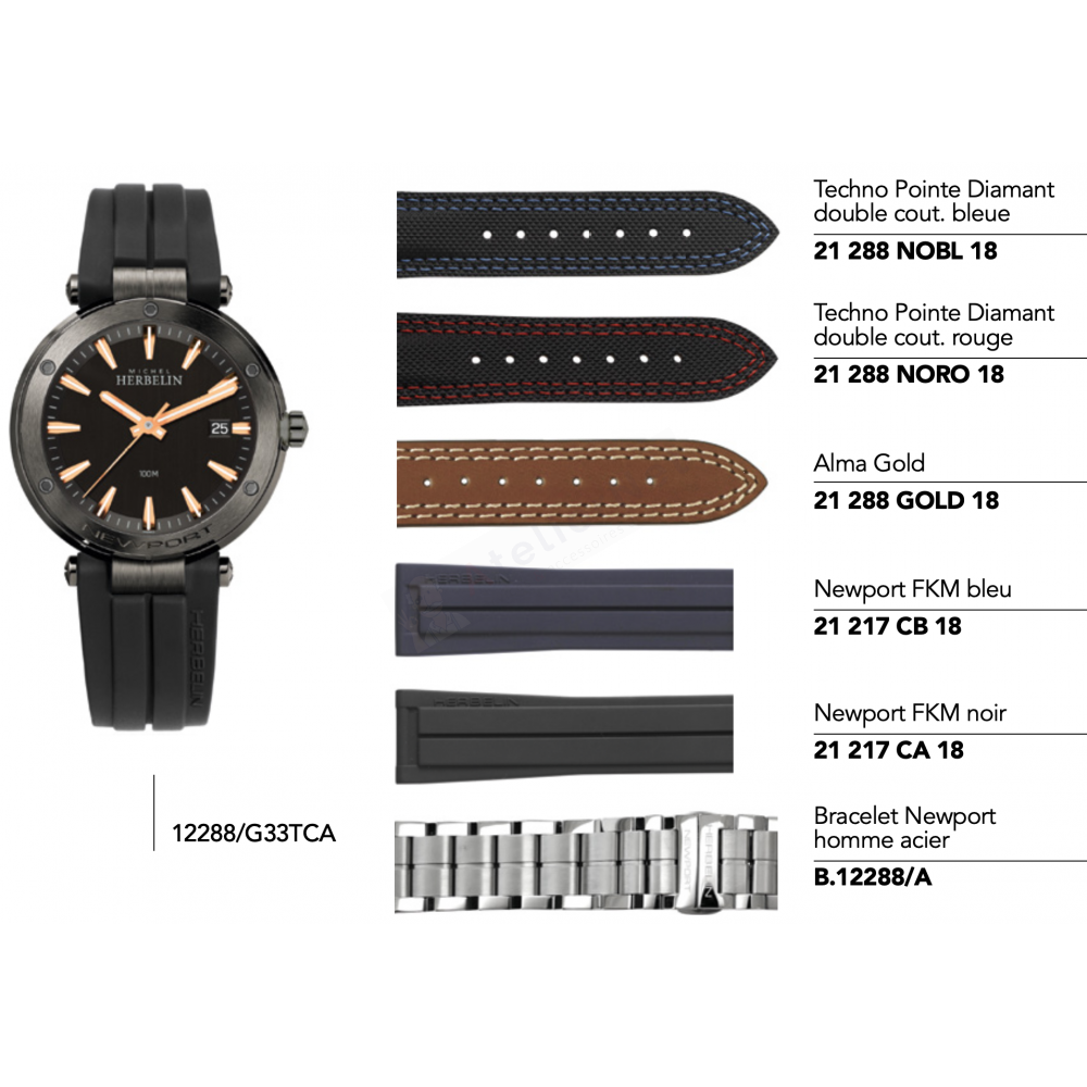 Bracelets Michel Herbelin - NEWPORT / 12288-Bracelet de montre-AtelierNet