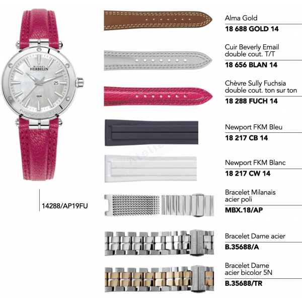 Bracelets Michel Herbelin - NEWPORT / 14288 - 35688-Bracelet de montre-AtelierNet