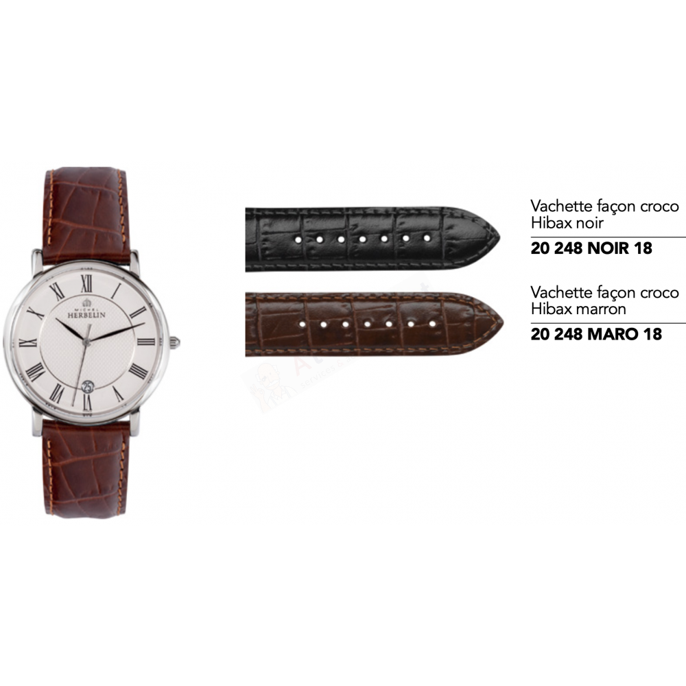 Bracelets Michel Herbelin Cuir - CLASSIQUES / 12248-Bracelet de montre-AtelierNet
