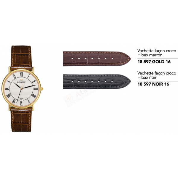 Bracelets Michel Herbelin Cuir - CLASSIQUES / 12443-Bracelet de montre-AtelierNet