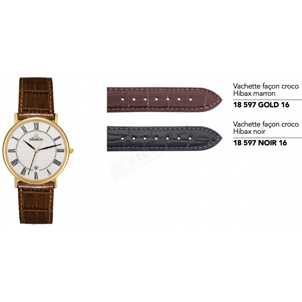 Bracelets Michel Herbelin Cuir - CLASSIQUES / 12443-Bracelet de montre-AtelierNet