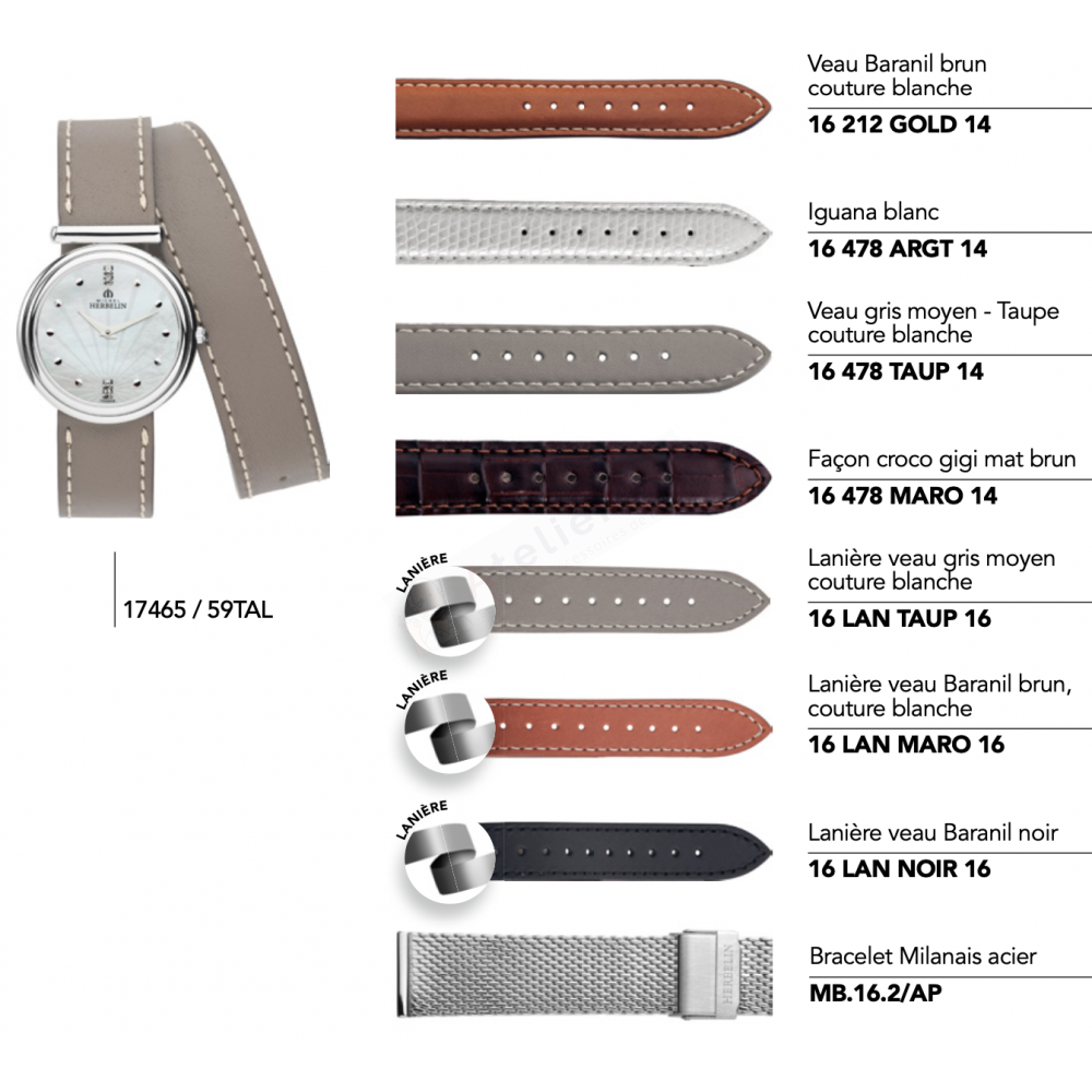 Bracelets Michel Herbelin - ATTELAGE / 17465-Bracelet de montre-AtelierNet