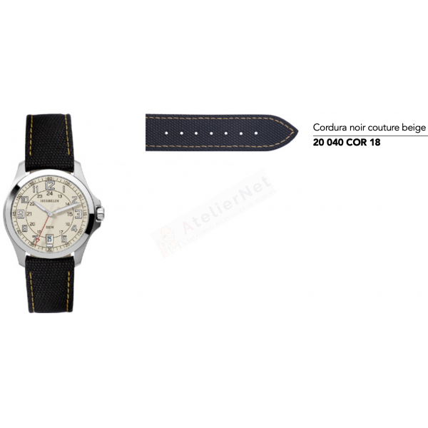 Bracelet Cordura noir Michel Herbelin - CITADINES - 12240 / 20-040-COR-18-Bracelet de montre-AtelierNet
