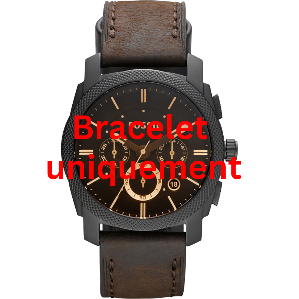 Bracelet cuir marron Fossil - MACHINE / FS4656 - FS5251-Bracelet de montre-AtelierNet