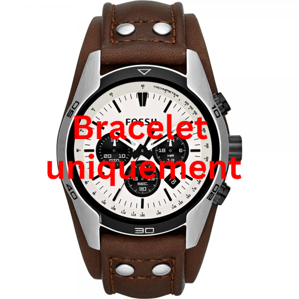 Bracelet cuir marron Fossil - COACHMAN / CH2890 - CH2891-Bracelet de montre-AtelierNet
