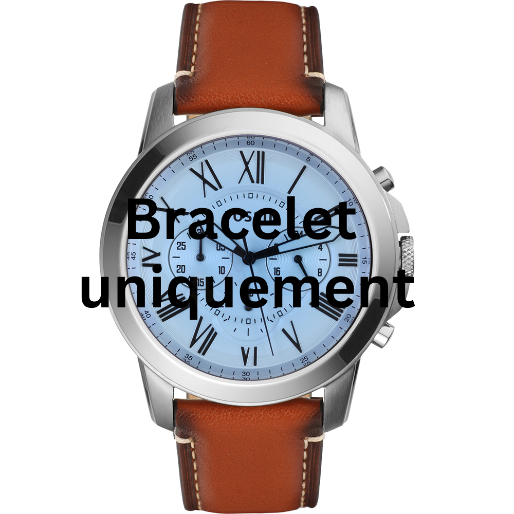 Bracelet cuir brun Fossil - GRANT / FS5184 - ME3140-Bracelet de montre-AtelierNet