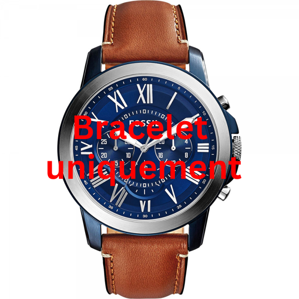 Bracelet leather brown Fossil - GRANT / FS4835 - FTW1147-Bracelets de montres-AtelierNet