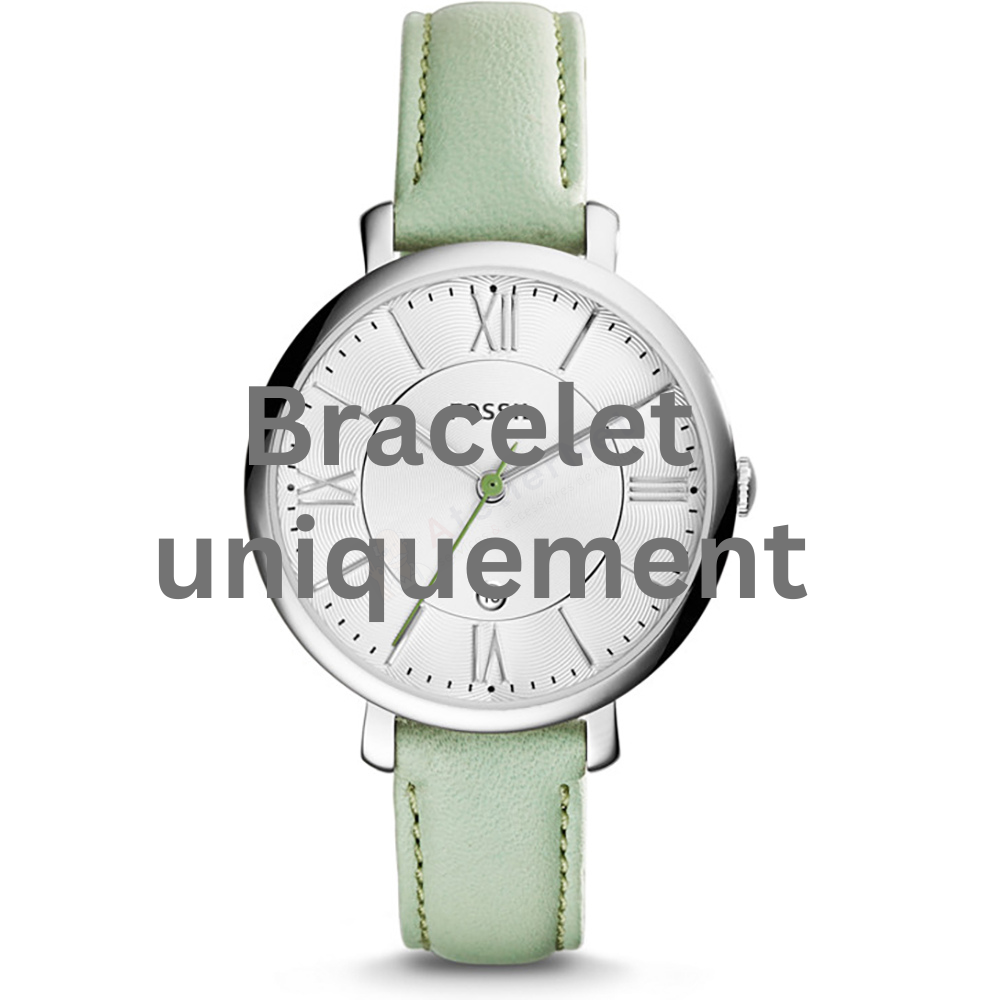 Bracelet cuir vert Fossil - JACQUELINE / ES3734-Bracelet de montre-AtelierNet