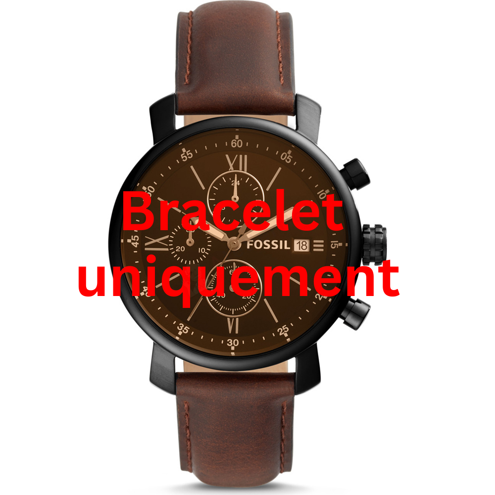Bracelet cuir brun Fossil - RHETT / BQ2459-Bracelet de montre-AtelierNet