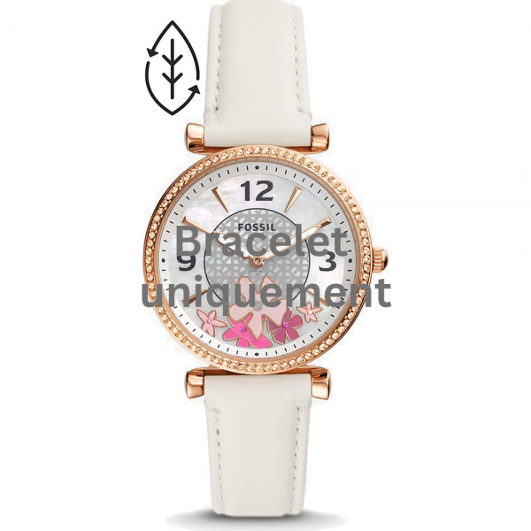 Bracelet cuir blanc Fossil - CARLIE / ES5187-Bracelet de montre-AtelierNet