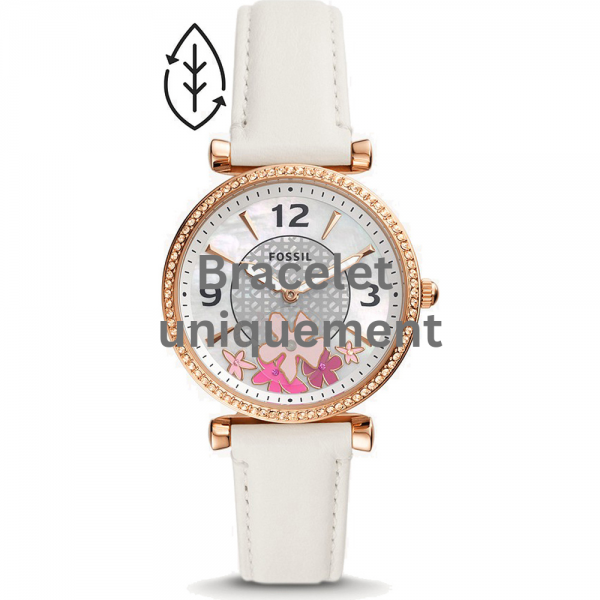 Bracelet leather white Fossil - CARLIE / ES5187-Bracelets de montres-AtelierNet