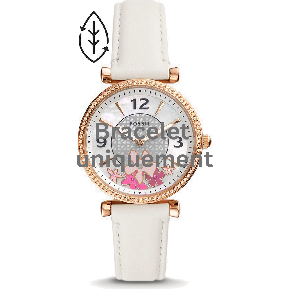 Bracelet cuir blanc Fossil - CARLIE / ES5187-Bracelet de montre-AtelierNet