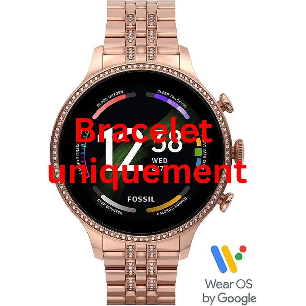 Bracelet métal or rose Fossil - GEN 6 / FTW6077-Bracelet de montre-AtelierNet