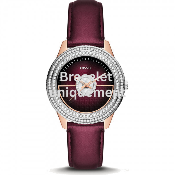 Bracelet cuir rouge Fossil - STELLA / LE1140-Bracelet de montre-AtelierNet