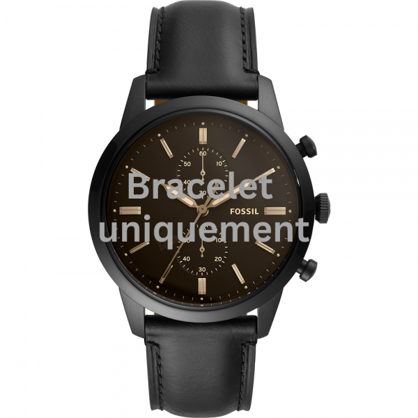 Bracelet cuir noir Fossil - TOWNSMAN / FS5585-Bracelet de montre-AtelierNet