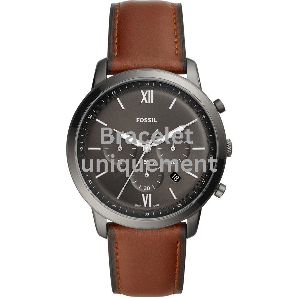 Bracelet cuir brun Fossil -  NEUTRA CHRONO / FS5512 - FS5582 - ME3161-Bracelet de montre-AtelierNet