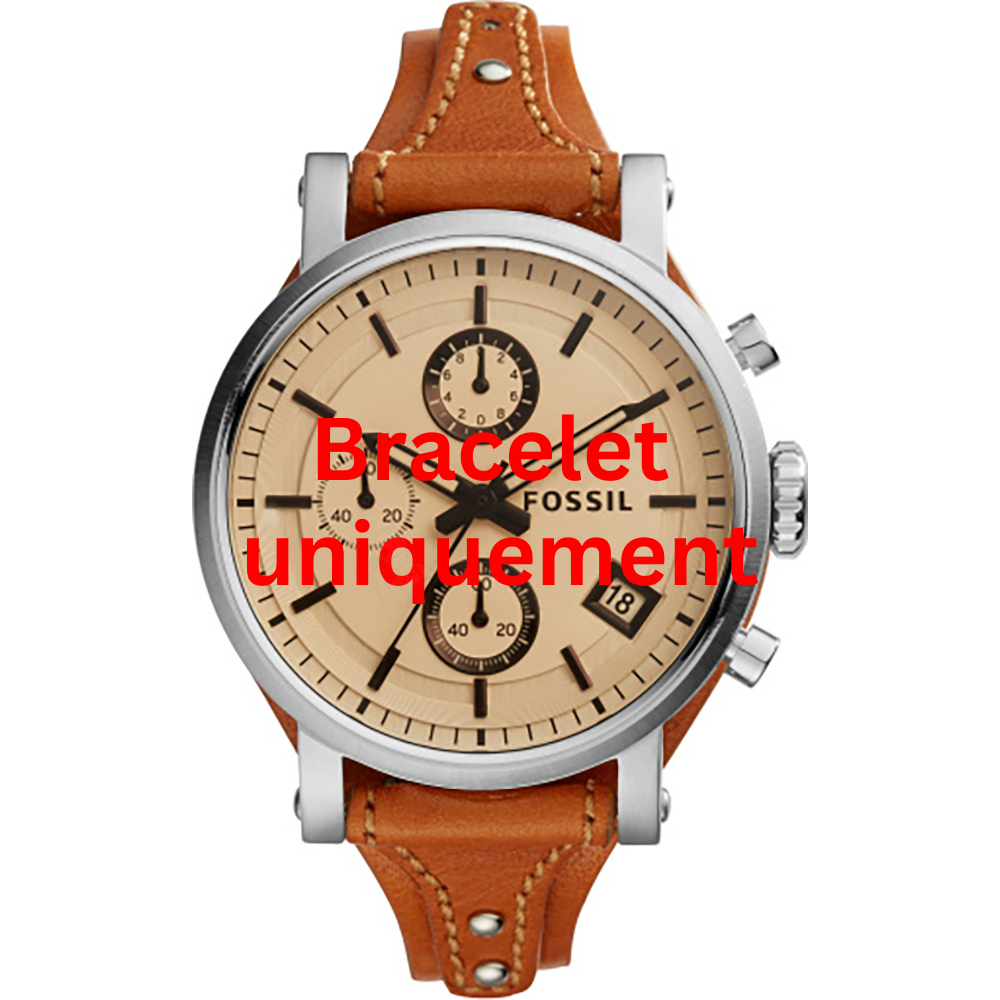 Bracelet leather brown Fossil - ORIGINAL BOYFRIEND / ES4046-Bracelets de montres-AtelierNet