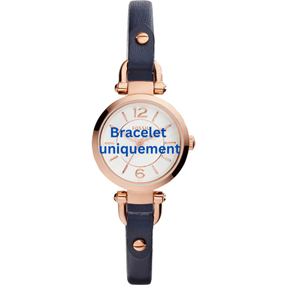 Bracelet cuir bleu Fossil - GEORGIA / ES4026-Bracelet de montre-AtelierNet