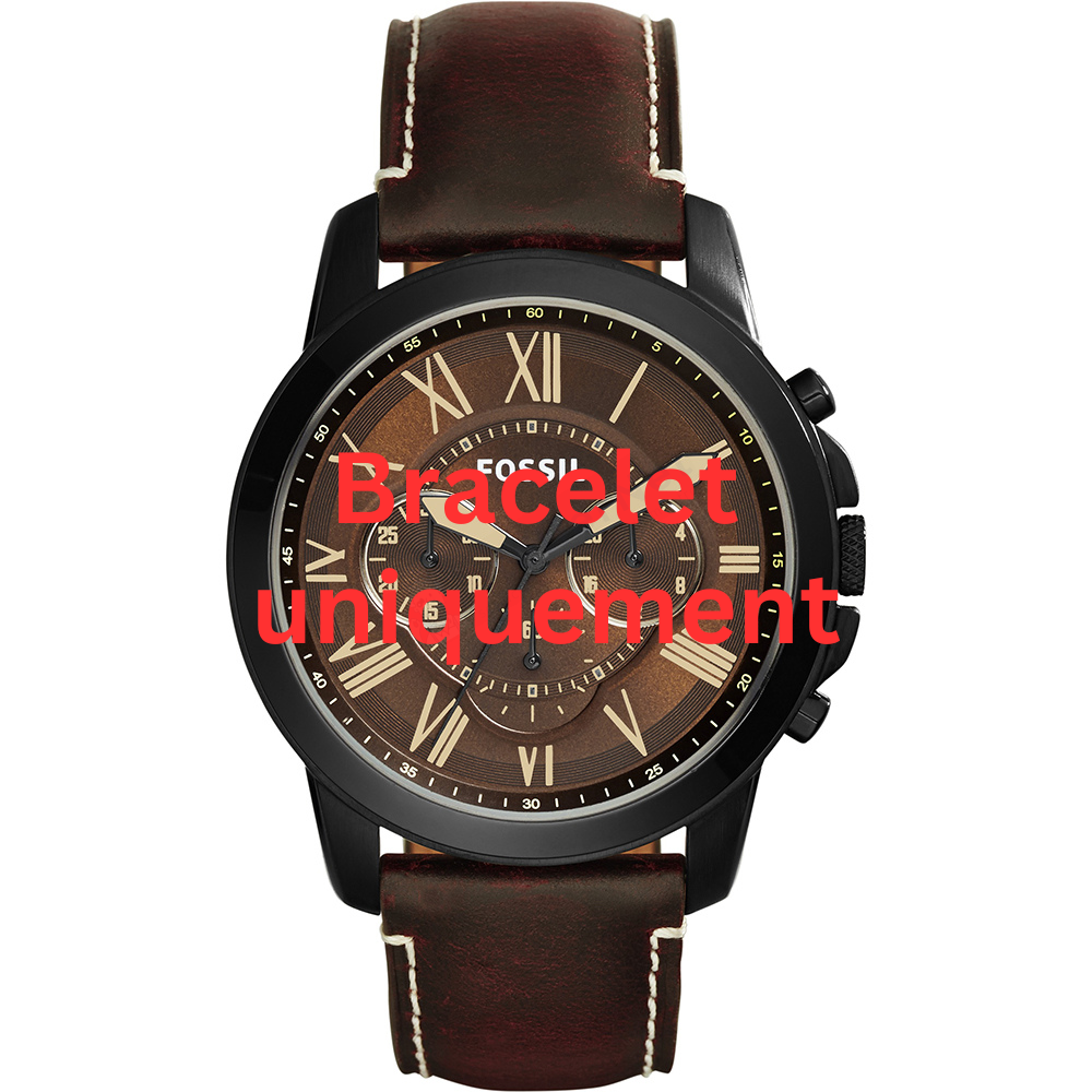 Bracelet cuir brun Fossil - GRANT / FS5088-Bracelet de montre-AtelierNet