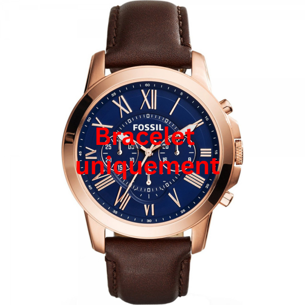 Bracelet cuir brun Fossil - GRANT / FS5068-Bracelet de montre-AtelierNet
