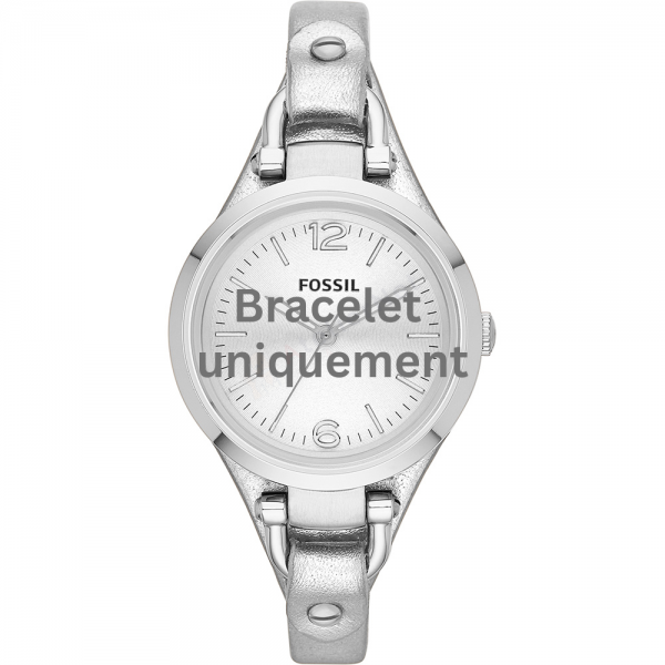 Bracelet leather silver Fossil - GEORGIA / ES3412-Bracelets de montres-AtelierNet