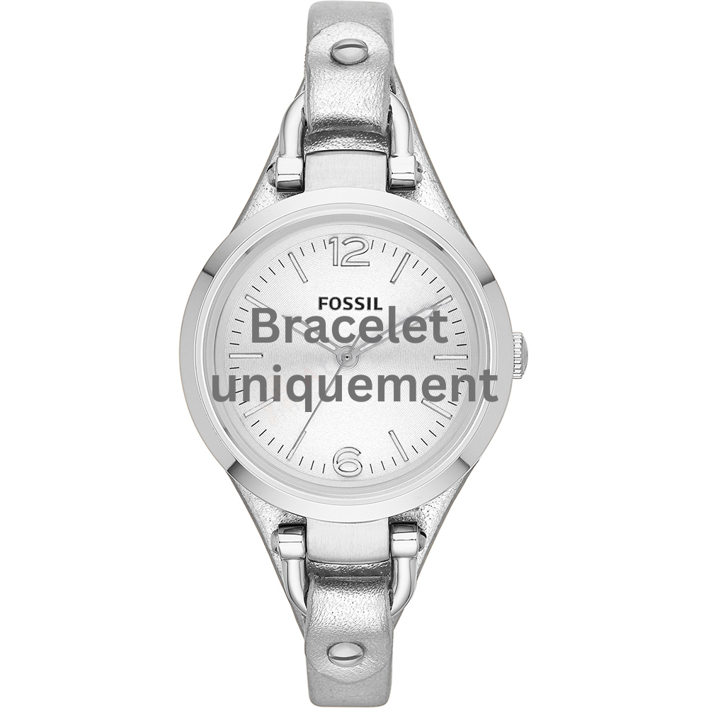 Bracelet cuir argent Fossil - GEORGIA / ES3412-Bracelet de montre-AtelierNet