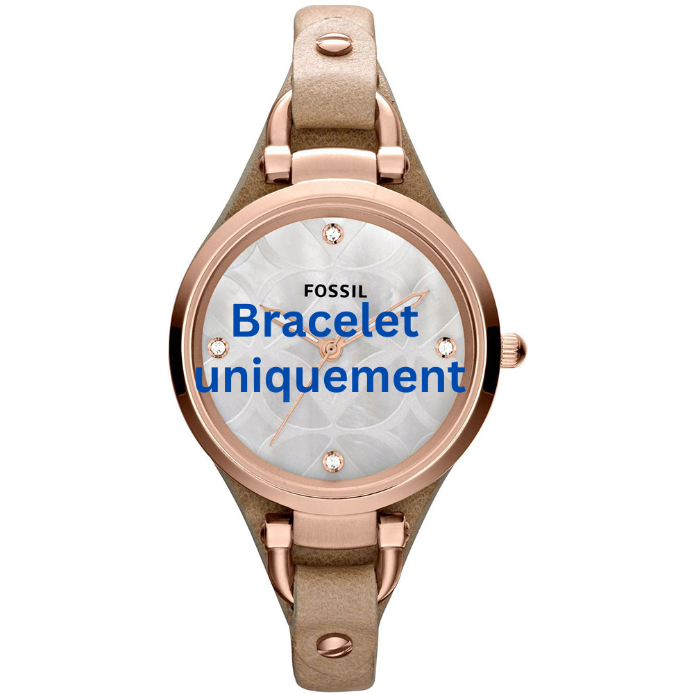Bracelet cuir beige Fossil - GEORGIA / ES3151 - BQ3030-Bracelet de montre-AtelierNet