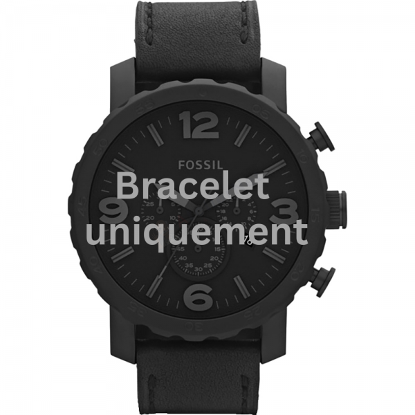 Bracelet leather black Fossil - NATE / JR1354 - JR1520 - JR1519-Bracelets de montres-AtelierNet